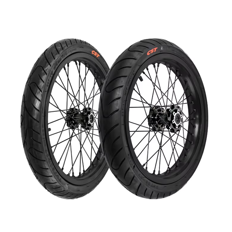 CST 17" Surron LBX / E Ride Pro Supermoto Wheel Set - Black