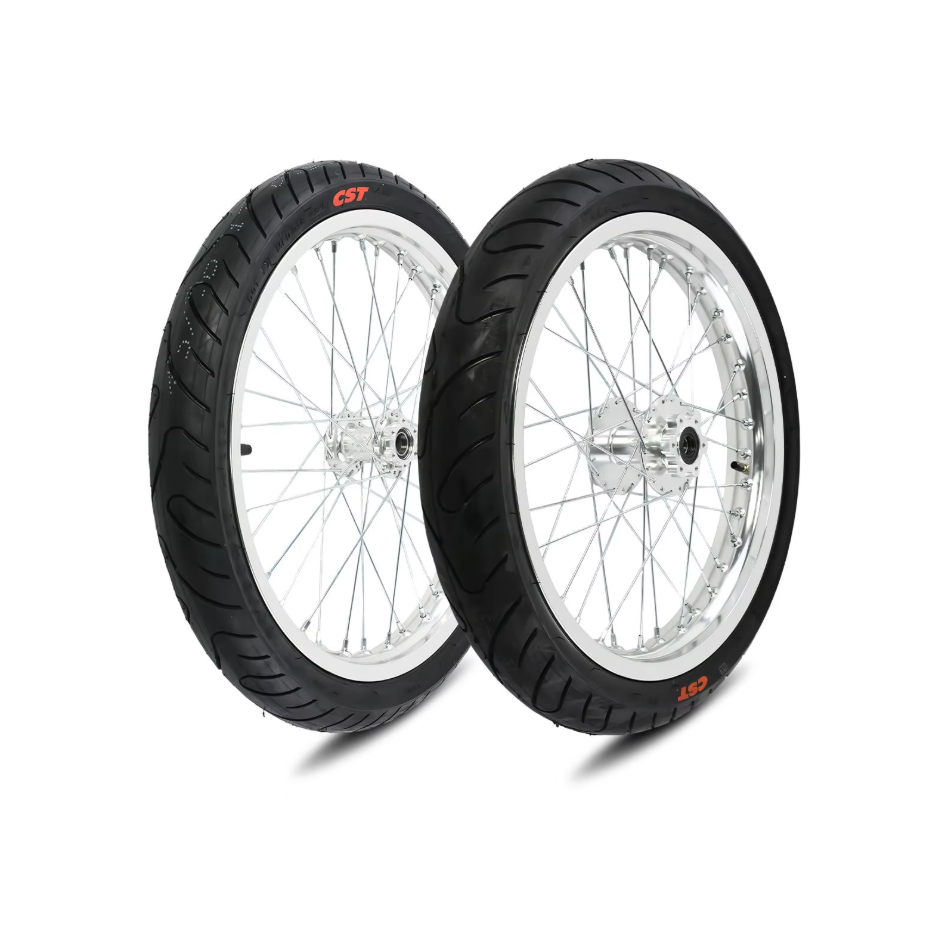 CST 17-Inch Talaria XXX/MX3/MX4 Supermoto Wheel Set - Chrome